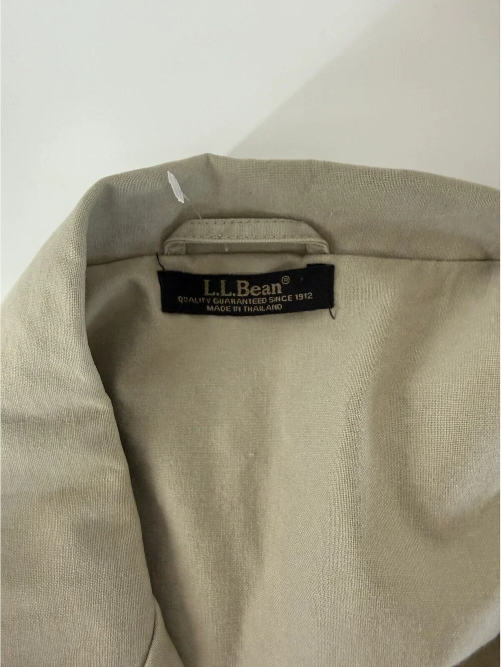 L.L.Bean Sport Coat Blazer Men's 40R Khaki Tan 100% Cotton Casual Jacket